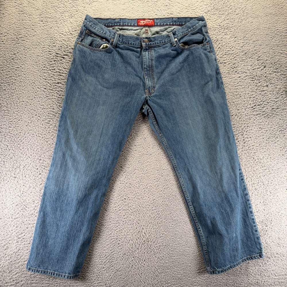 Vintage Arizona Jeans Mens 42x30 Blue Cotton Denim Straight Loose Workwear Baggy